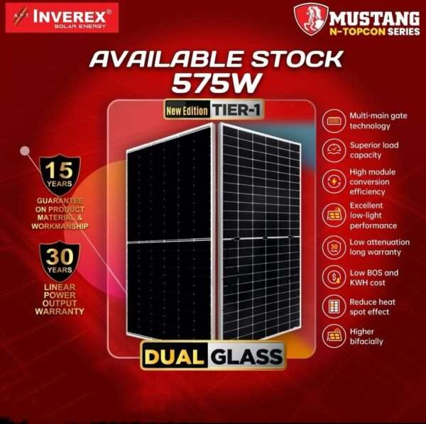 Inverex 575 Watt N Type TopCon Solar Panels A Grade - Image 2
